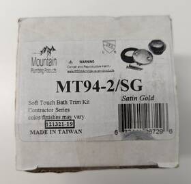 Mt94-2 Mountain Plumbing Mt94-2/sg Economy Soft Toe Touch Round Trim Kit Satin Gold