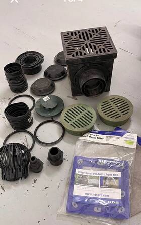 172954 Nds 052063112107 1200bkit 9 Inch Catch Basin Kit With Plastic Grate Two Filters Etc