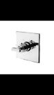 3-2024ts Newport Pol Brass Square 4 Single 15 Nickel Handle " 3 Trim Thermostatic