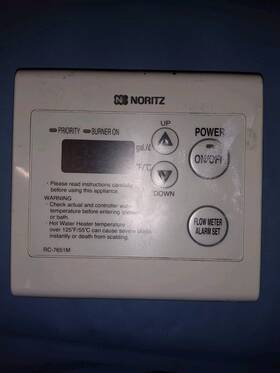 Rc-7651m-eng Noritz Remote Controller For Tankless Water Heater