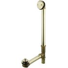 Dll3182 Overflow " Turn Drain Brass 18 Tub Lift Polished Waste