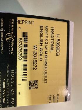 U.5399eg Perrin And Rowe 3/4 Inch Female X 1/2 Male Adaptor - English Gold
