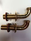 U.6381 Perrin Polished Rohl Brass Rowe Wallmount Unions Edwardian