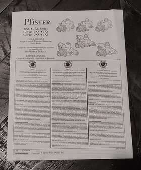 28371-0800 Pfister Tub And Shower Bathroom Valve Owners Manual - 0x8 / Jx8 Series
