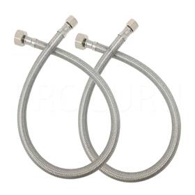 Pcf381224-2 Procuru 2-pack 24-inch 2ft X 3/8 Inch Comp 1/2 Fip Faucet Hose Connector Braided