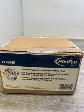 Pf42845 Proflo 6 Inch Plated Grate With 4 Adjustable Drain - Chrome Read