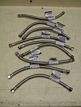 Pfx146342 Proflo Lot Of 9 12 Inch Stainless Steel Braided Supply Lines P/n