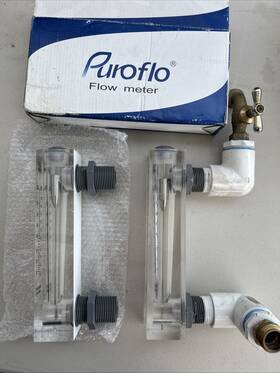 Puroflo Aqf-600-105 2 Aqf-600-220 Flow Meters One New And Used As Pictured Panel Mount 1.0 Inch Mpt