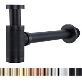 Random 751940572989 Brass Contemporary Round Bottle P Trap 1 1/4 Basin Sink Waste Drain Ki