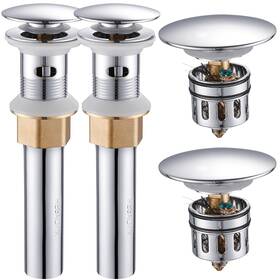 083h Regalmix Bathroom Sink Drain With Detachable Hair Catcher Basket Pop Up Stopper