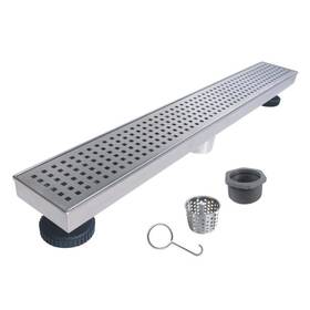 Fd2803sqss Reln 28 Inch Stainless Steel Linear Shower Drain With Square Pattern Cover