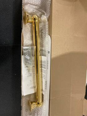 1252ib Rohl Shower 18 Inch Grab Bar - Italian Brass