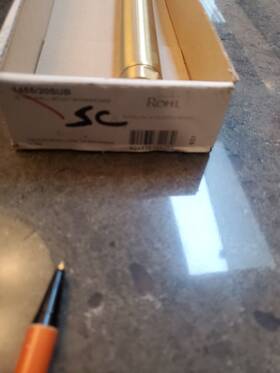 20sub Rohl 1455/20sub 20 1/8 Inch Wall Mount Shower Arm In Satin Brass