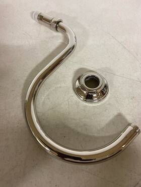 Rohl 1475-12pn 1475/12pn Polished Nickel 12 Inch Wall Shower Arm And Flange