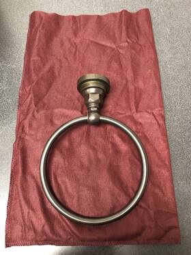 A1485litcb Rohl San Giovanni 6 Inch Wall Mounted Towel Ring - Tuscan Brass