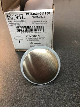 Rohl Shc-1stn 2 Inch Sink Hole Cover - Satin Nickel