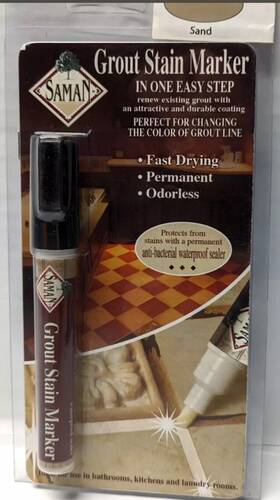 Saman 627720001317 Grout Stain Marker Color Sand Fast Drying Permanent Odorless One Step New