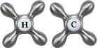 Ec2smcsn Satin Elizabethan Classics Nickel Handles Cross Metal