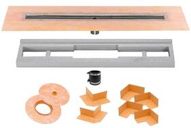 Schluter 303945492900 Kerdi Line Shower Drain With 24 Inch Stainless Steel Channel Body And Water