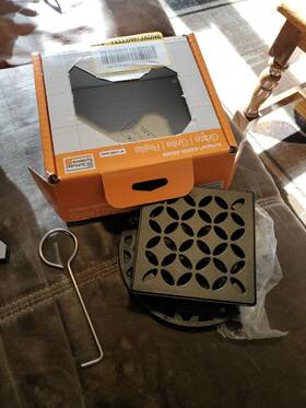 Kdif4grkmgsd5 Schluter Kerdi-drain 4 Inch Matte Black Floral Drain Grate