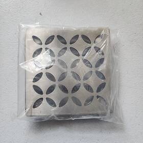 Kdif4grkebd5 Schluter Systems Kerdi 4 Inch Square Stainless Steel Floral Grate Assembly