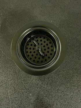 Signature Hardware 414310 Basket Strainer 3-1/2 Inch Wing Nut Flat Black