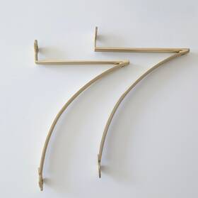 507-8-br-brsb Signature Hardware 8 Inch Keeton Solid Brass Shelf Bracket Pair - Satin