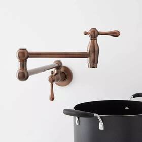 954008h Signature Hardware Traditional 22 Retractable Wall-mount Pot Filler Orb