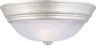 Al183es Silver Empire Flush Med Alabaster Melon Mount Quoizel