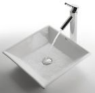 C-kcv-125-1002ch Sink 796375 White Square Id Sheven Faucet Ceramic