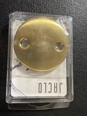 502-sb Standard Plumbing Supply Jaclo Two Hole Waste And Overflow Faceplate Satin Brass