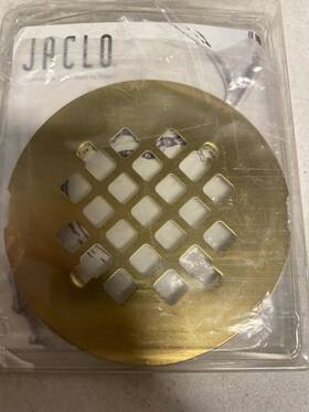 6236-sb Standard Plumbing Supply Jaclo Shower Drain Plate 4-1/4 Inch Satin Brass