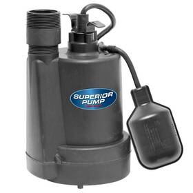 92250 Superior Pump 1/4 Hp Submersible Thermoplastic Sump - Used