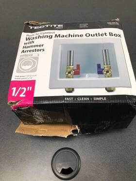 Tectite 670750960093 1/2 Inch Brass Push-to-connect X 3/4 Male Hose Thread Washing Machine Outle