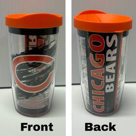 Tervis 093597138461 Nfl Chicago Bears Insulated Tumbler Cup 16oz With Lid