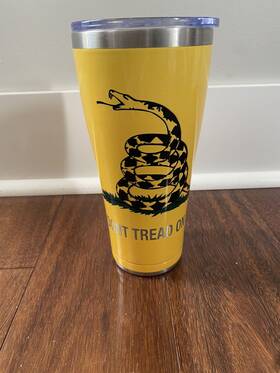 Tervis 888633677130 Gadsden Flag Donftt Tread On Me Stainless Steel Tumbler Non Matching Lid