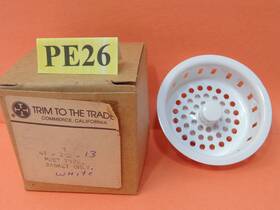 4t-232-13 Trim To Trade Nos New The Sink Drain Basket White Post Type