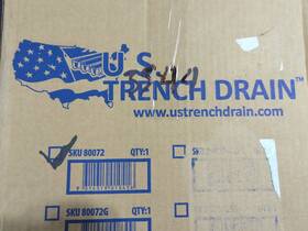 80072 U.s. Trench Drain Damaged 14x14x18 Storm Water Catch Basin - Crack/as-is