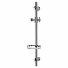 Unbranded Adjustable Slide Bar Handheld Shower Bracket Chrome Finish W Soap Dish New 038877491447