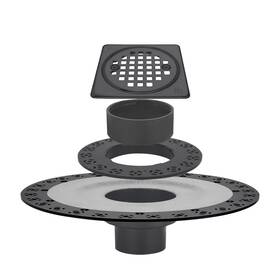 Ugsd010 Uni-green Matte Black Shower Drain Kit 4 Inch Compatible With Schluter Pan Inte