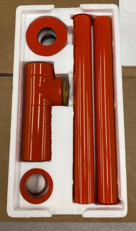 Vola A34-14 1-1/4 Inch Bottle Trap Only Bright Red