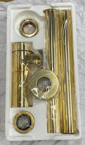 A34-19 Vola 1-1/4 Inch Bottle Trap Only Natural Brass