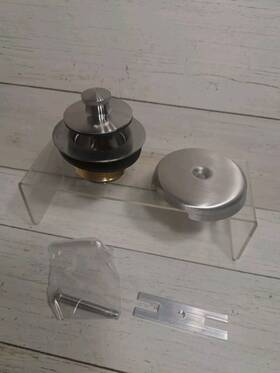 1000064 Welsan Metal Tub Drain And Overflow Kit With Single Hole Faceplate