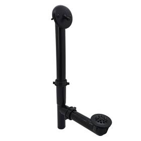 592144-62 Westbrass 747028683142 Black 1-1/2 Inch Tubular Trip Lever Bath Waste Drain Kit Mat