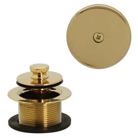 Westbrass 747028820011 Twist And Close Tub Trim Set With One-hole Overflow Faceplate Polished Brass