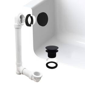 A493244h-62 Westbrass 14 Inch Sch. 40 Pvc Bath Waste And Overflow Assembly With Illusionary F