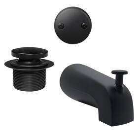 Co531-62 Westbrass 5-1/4 Inch Front Diverter Tub Spout With Tip-toe Drain And 2-hole Overfl