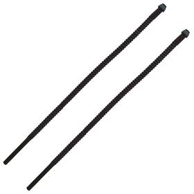 Westbrass D114-2-62 3/8 Inch X 20 Corrugated Riser For Faucet And Toilet Matte Black 2-p