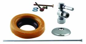 D1614tbl-26 Westbrass 1/2 Inch Nominal Compression Lever Handle Angle Stop Toilet Installation Kit With