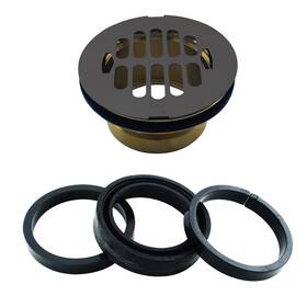 Westbrass D206b-las-12 4-1/2 Inch Od Swedge-lock Shower Drain Body With Grid Cover Plate O